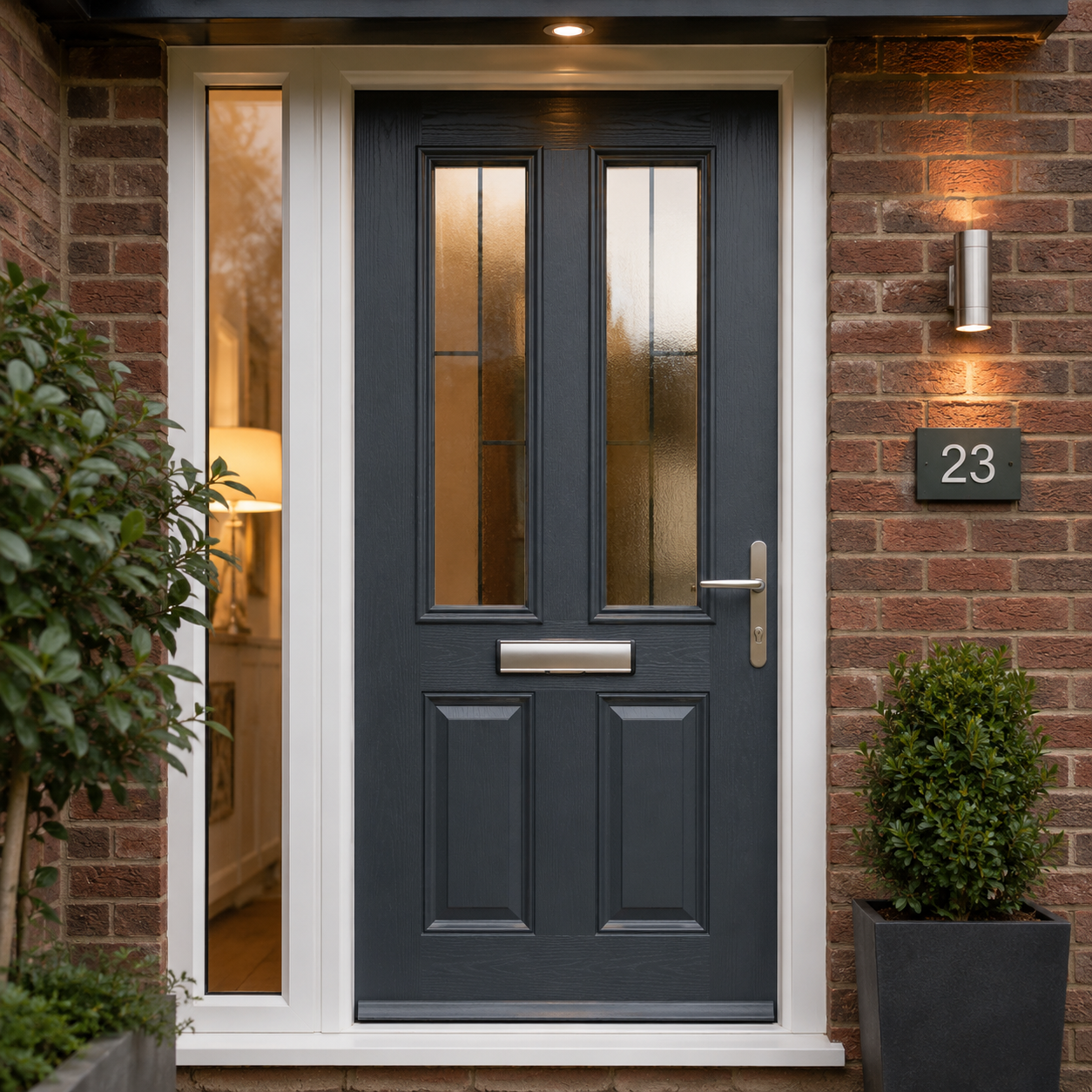Anthracite grey composite front door
